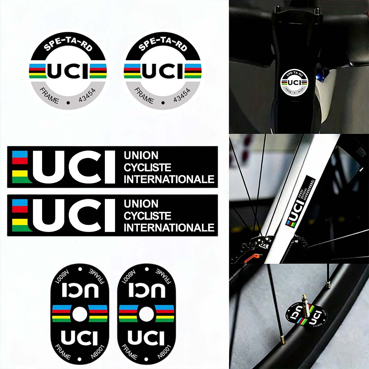 Aero Cycling Helmet - UCI bisiklet çerçeve çıkartmaları dayanıklı vinil