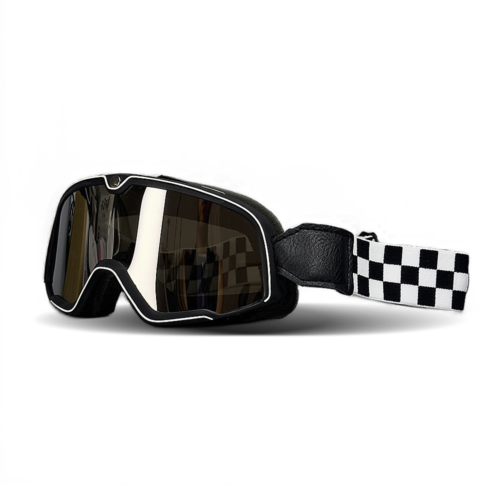 Aero Cycling Helmet - Retro Motosiklet Kaskı Pilot Gözlüğü Gözlük