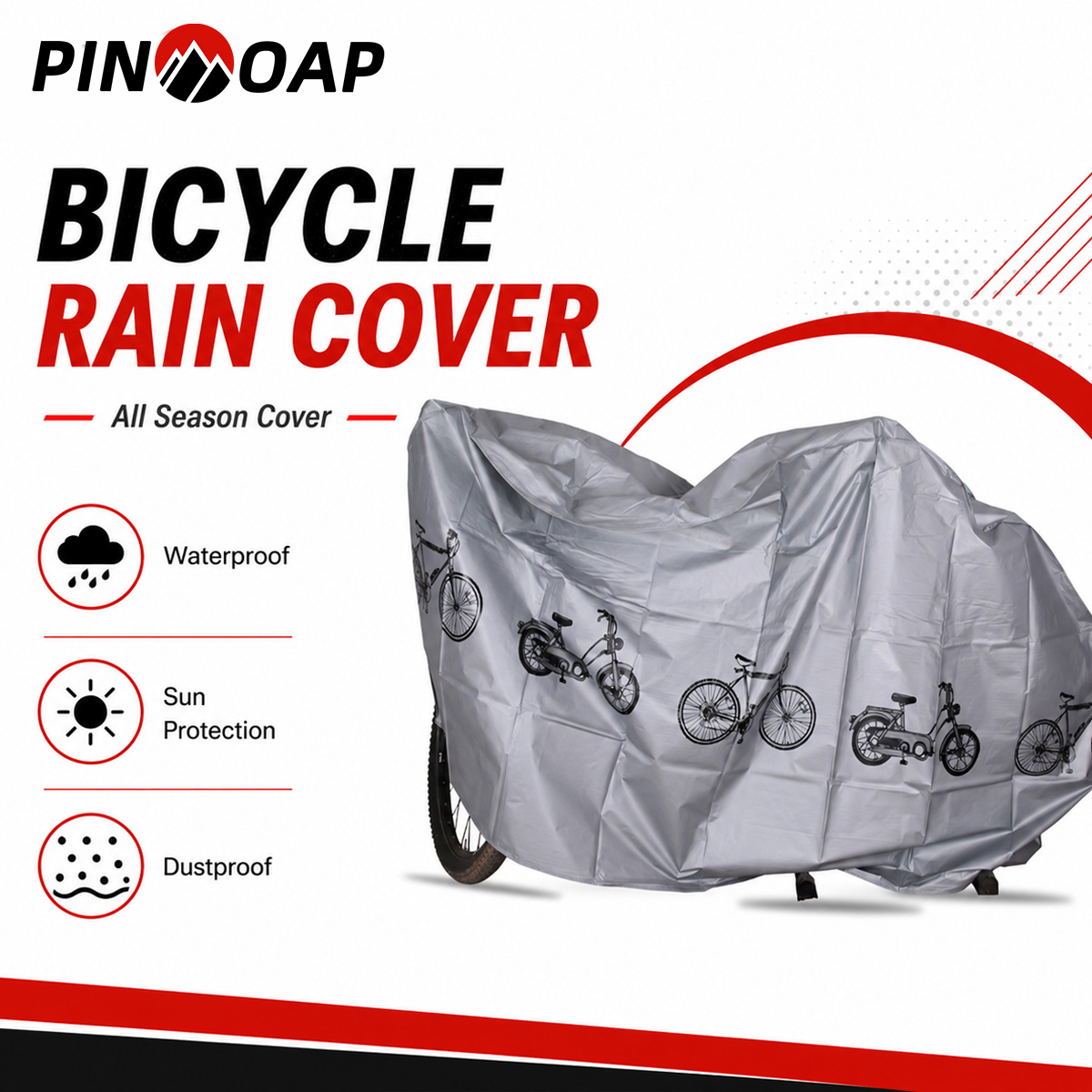 Cycling Gear Rain - PINMOAP Evrensel Bisiklet Yağmur Örtüsü Su