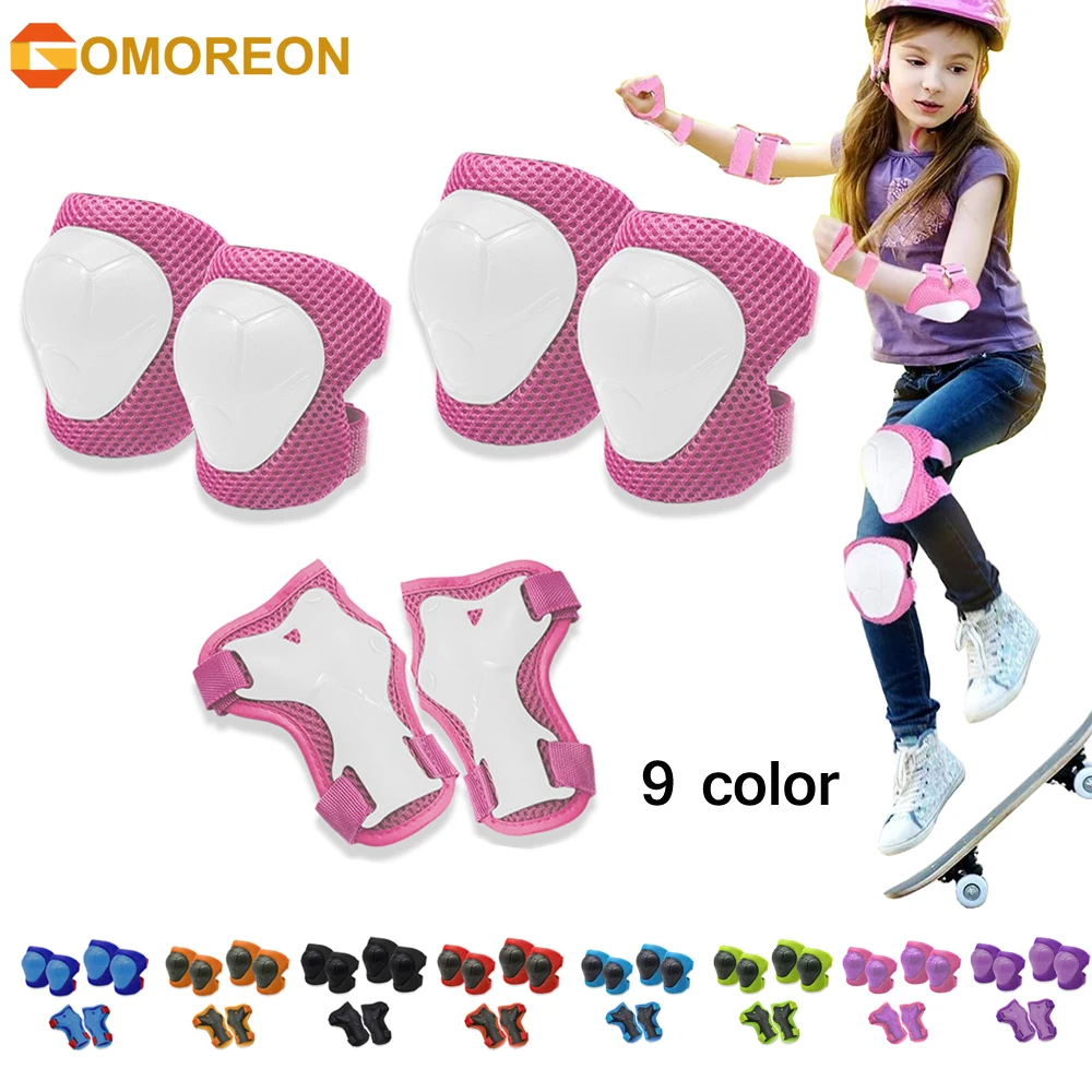 Cycling Gear Padding - GOMOREON 6 adet/takım Çocuklar Diz Pedleri